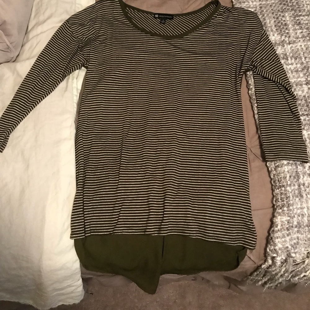 Green stripped top